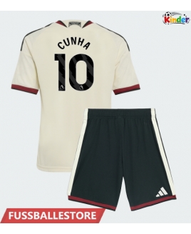 Günstige Manchester United Matheus Cunha #10 3rd trikot Kinder 2026-27 Kurzarm (+ Kurze Hosen)